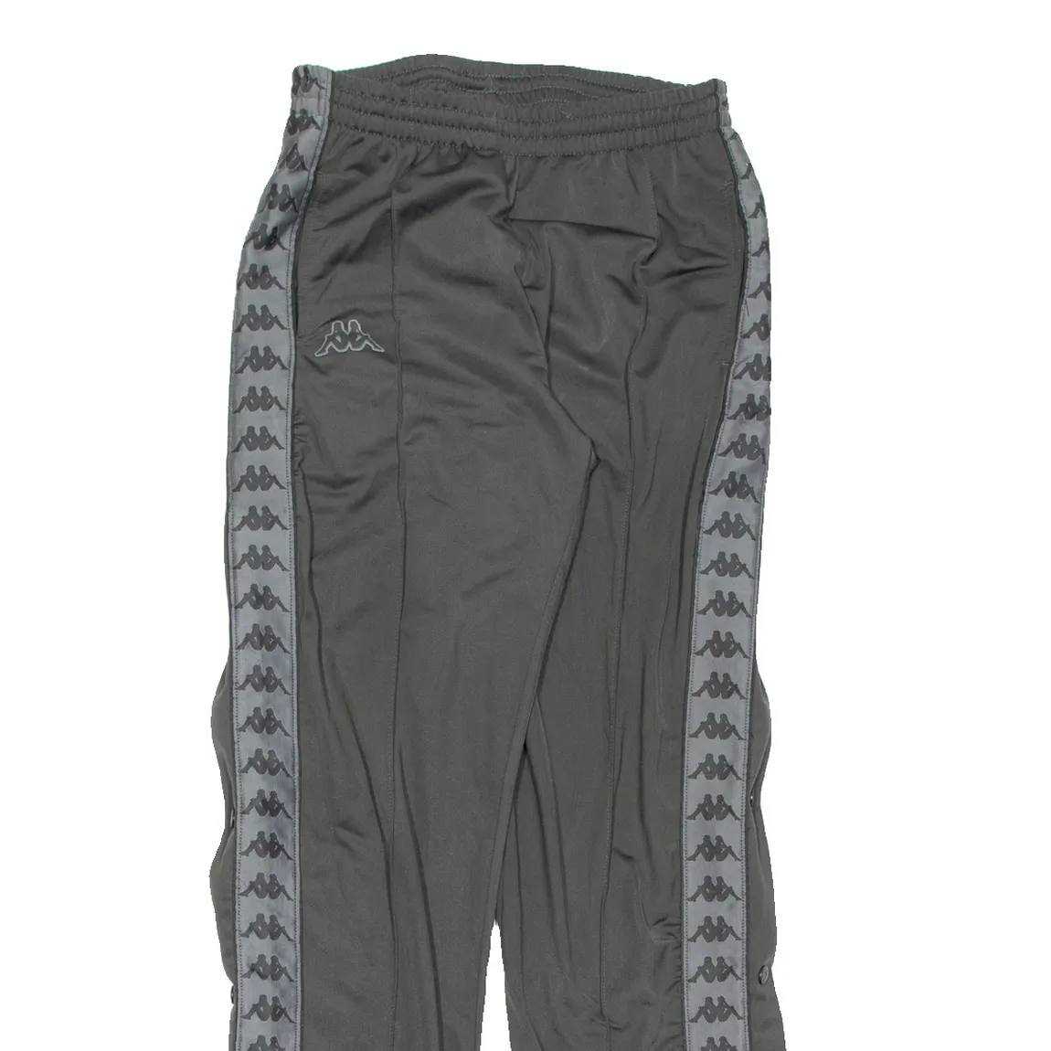 KAPPA High Waisted Womens Track Pants Grey Straight S W27 L31