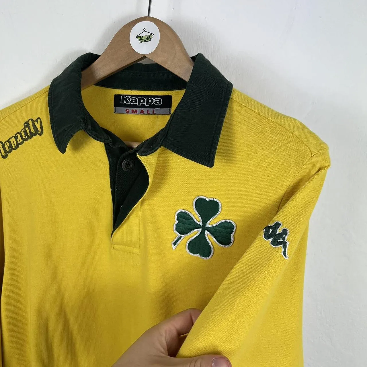 Kappa yellow rugby shirt medium