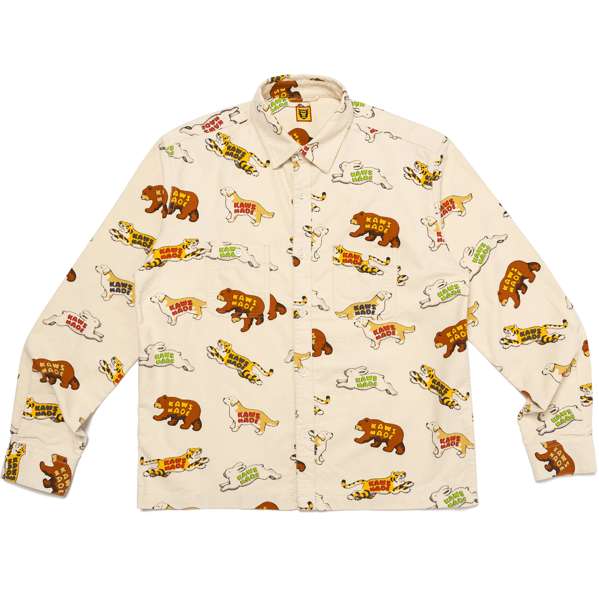 KAWS MADE ANIMAL PATTERNED SHIRT