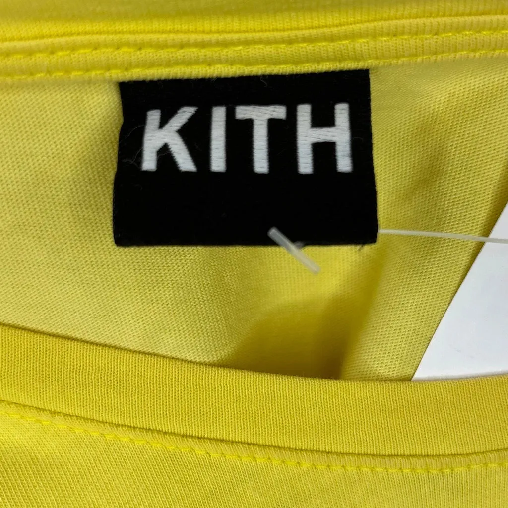 Kith Spellout Crop Top - XS Yellow Cotton