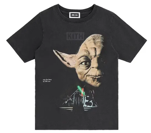 Kith x STAR WARS Kids Yoda Vintage Tee Black