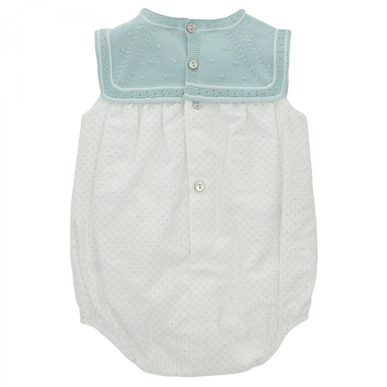 Knit and fabric romper for boys Toulouse collection