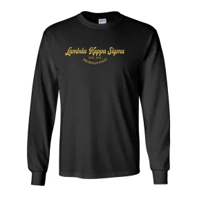 #Lambda Kappa Sigma Long-Sleeve Shirt, Elegant Print Design