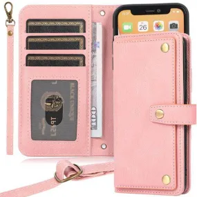 Leather Crossbody Shockproof Wallet Phone Case for Samsung S21 Ultra