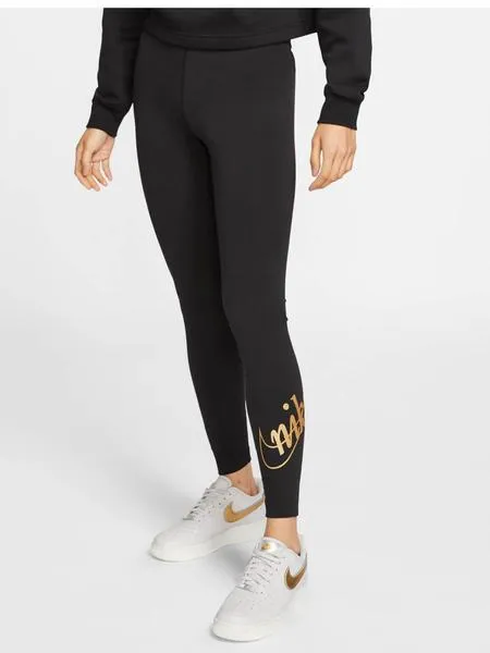 malla nike negro/oro mujer