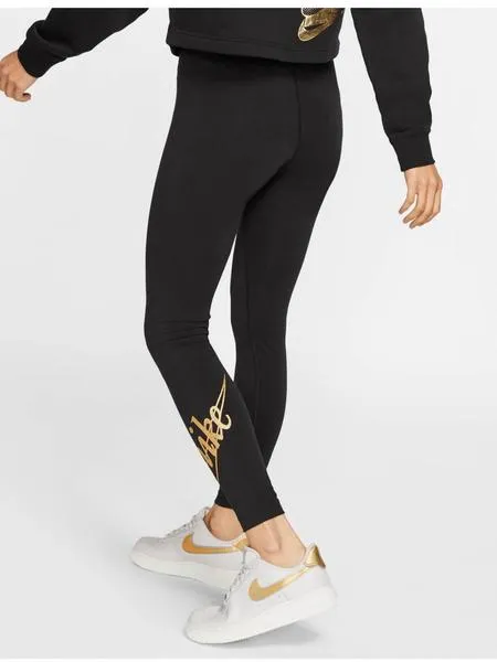 malla nike negro/oro mujer