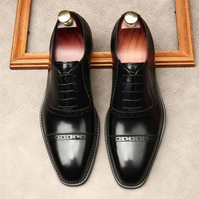 Men Dress Shoes -  Russo Luxurious Oxford Shoes