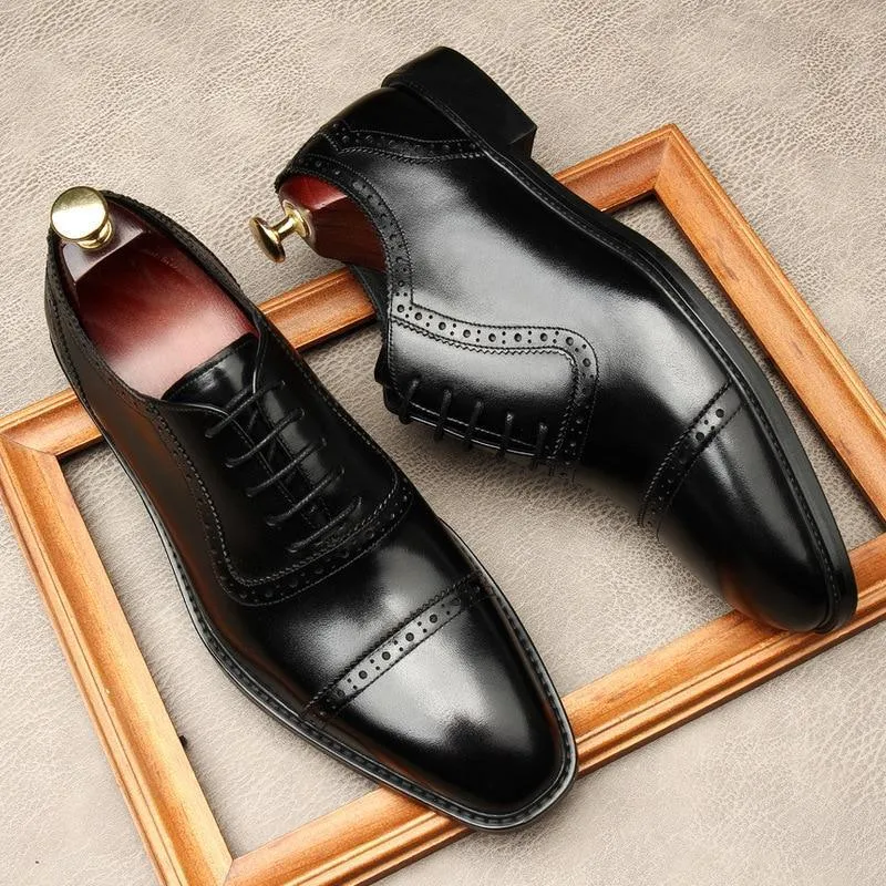 Men Dress Shoes -  Russo Luxurious Oxford Shoes