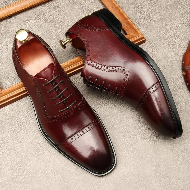 Men Dress Shoes -  Russo Luxurious Oxford Shoes