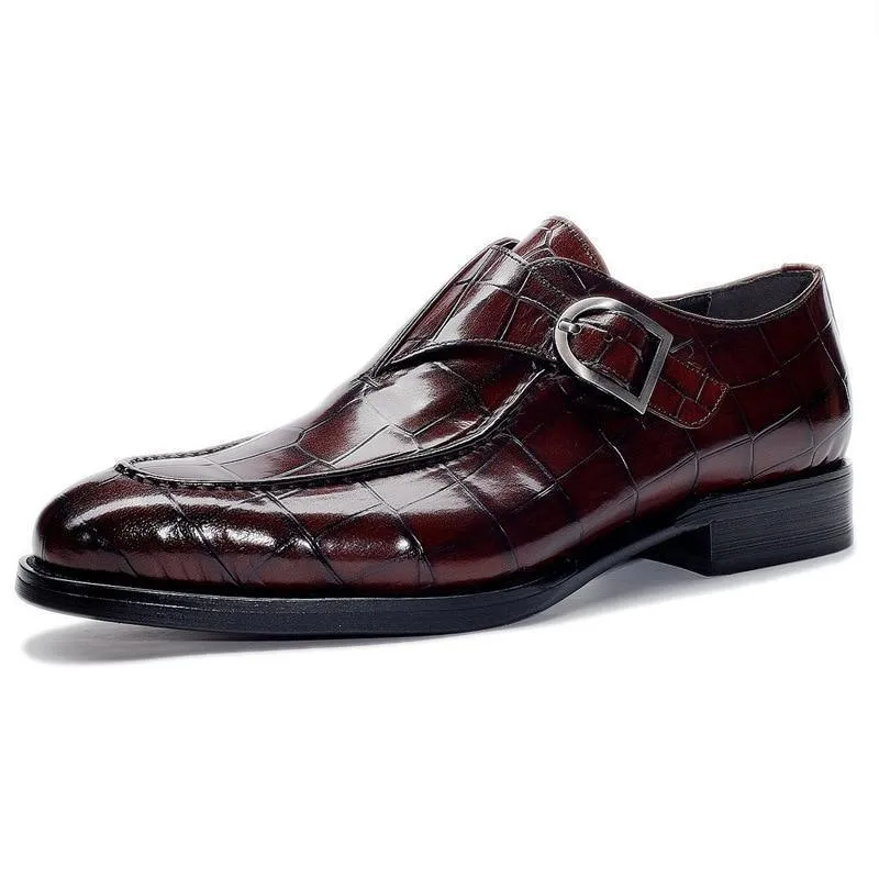 Men Dress Shoes -  Teodoro Oxford Monk Strap Shoes