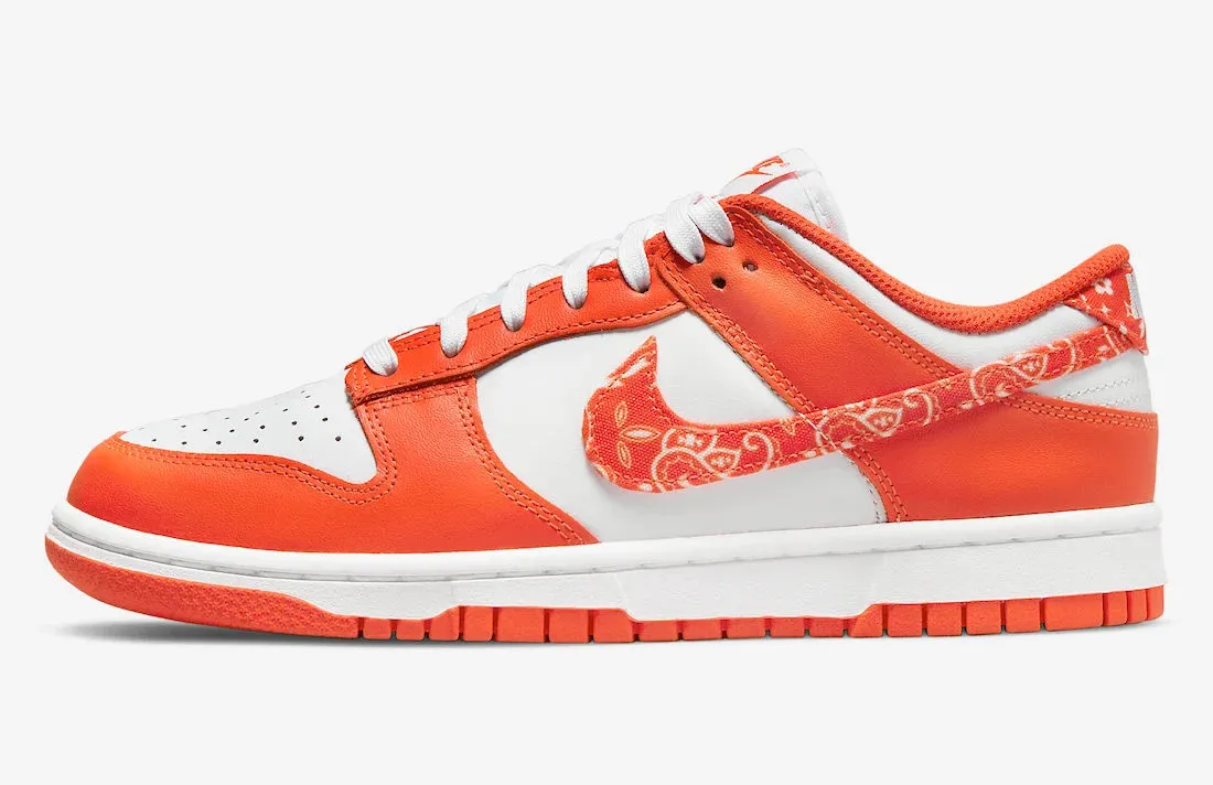 Nike SB Dunk Low Essential Orange Paisley White DH4401-103