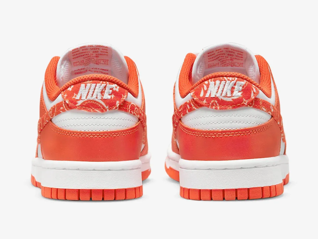 Nike SB Dunk Low Essential Orange Paisley White DH4401-103