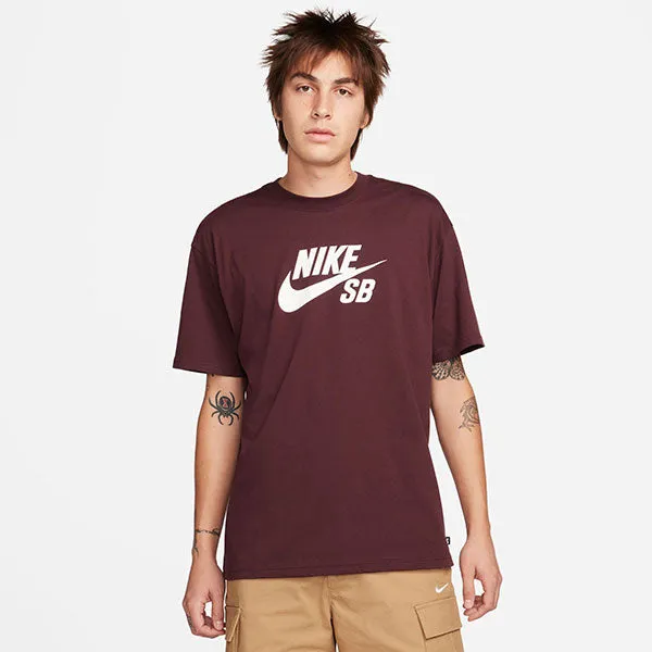 Nike SB Logo Tee - Burgundy Crush/White