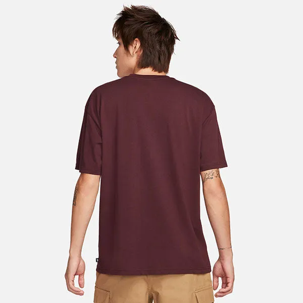 Nike SB Logo Tee - Burgundy Crush/White