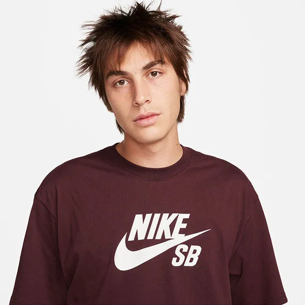 Nike SB Logo Tee - Burgundy Crush/White