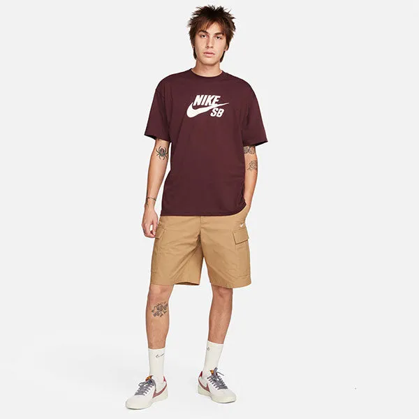 Nike SB Logo Tee - Burgundy Crush/White