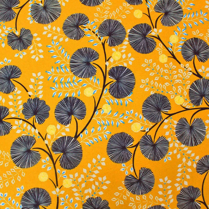 Pondichery Home Furnishing Fabric by Maison THEVENON Paris - Mustard