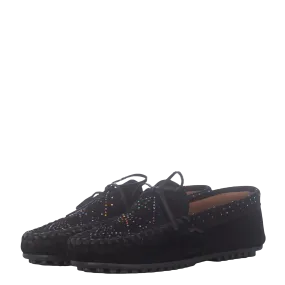 QUECHUA BLACK LOAFERS MULTICOLORED STRASS