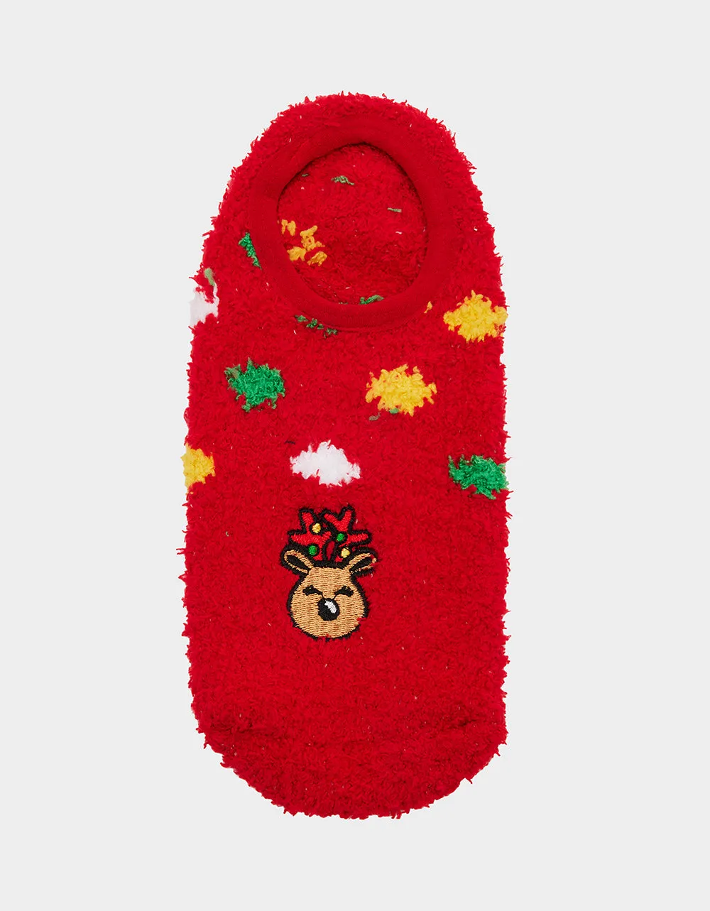 REINDEER SLIPPER SOCK THREE PACK MULTI