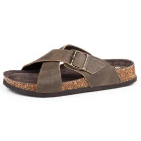 Roper Women's Cross Double Strap Brown Sandal