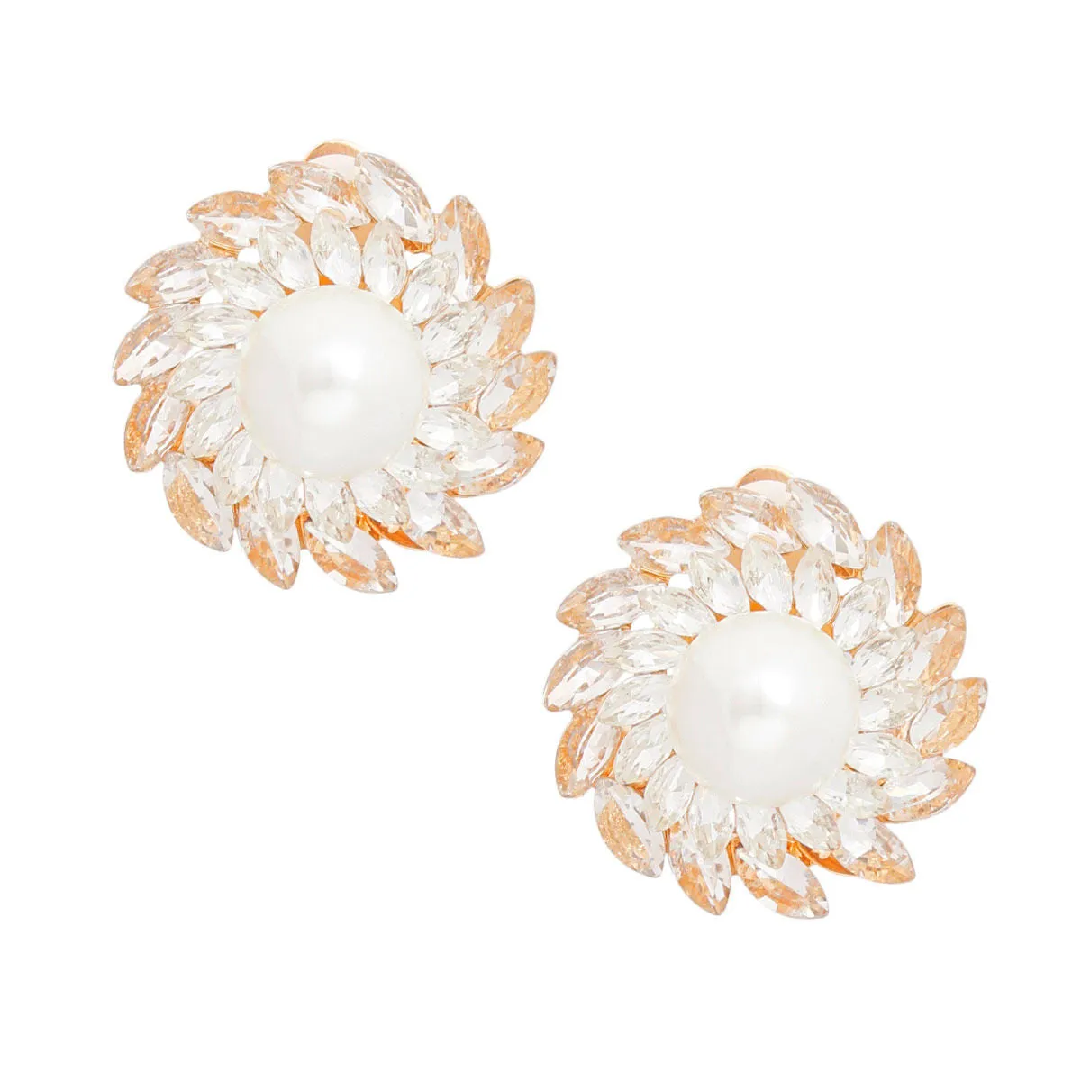 Small Gold Vintage Pearl Clip-On Earrings