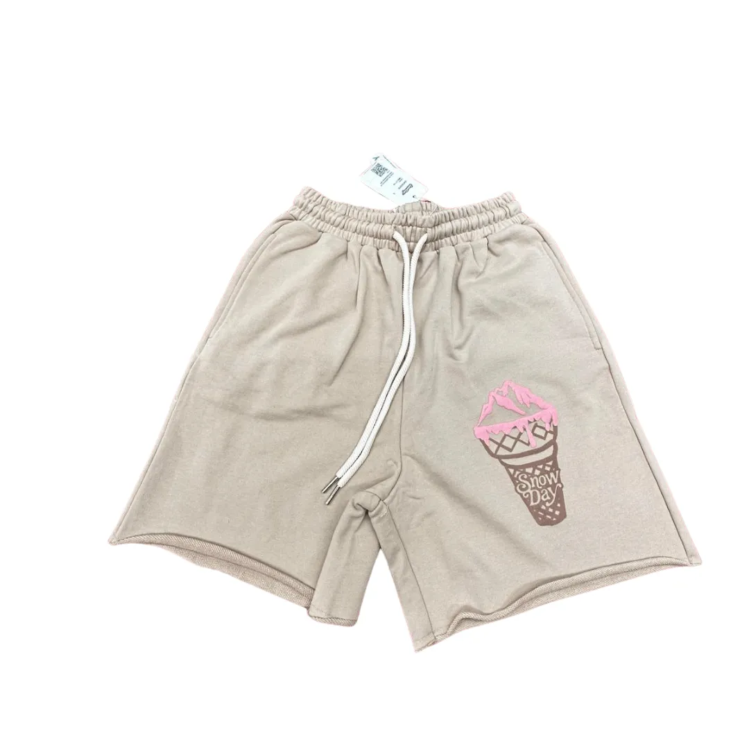 Snow Day Cotton Shorts Khaki