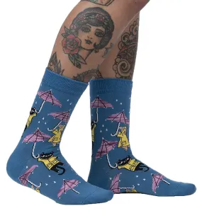 SOCK it to me Women's Crew Socks (Prints) - Petting In The Rain