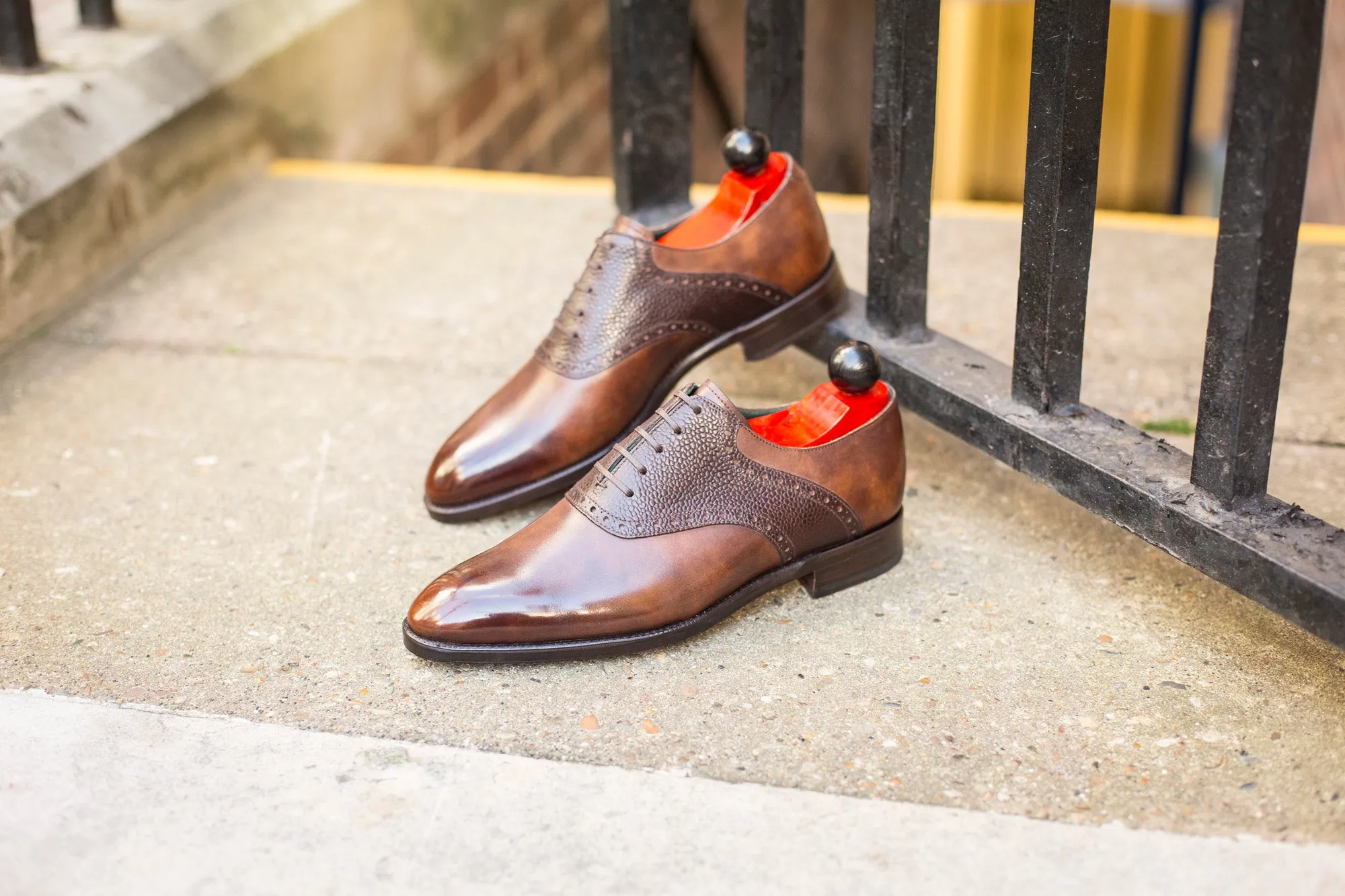 Stefano Redux - MTO - Copper Museum Calf / Dark Brown Scotch Grain - SEA Last - Single Leather Sole