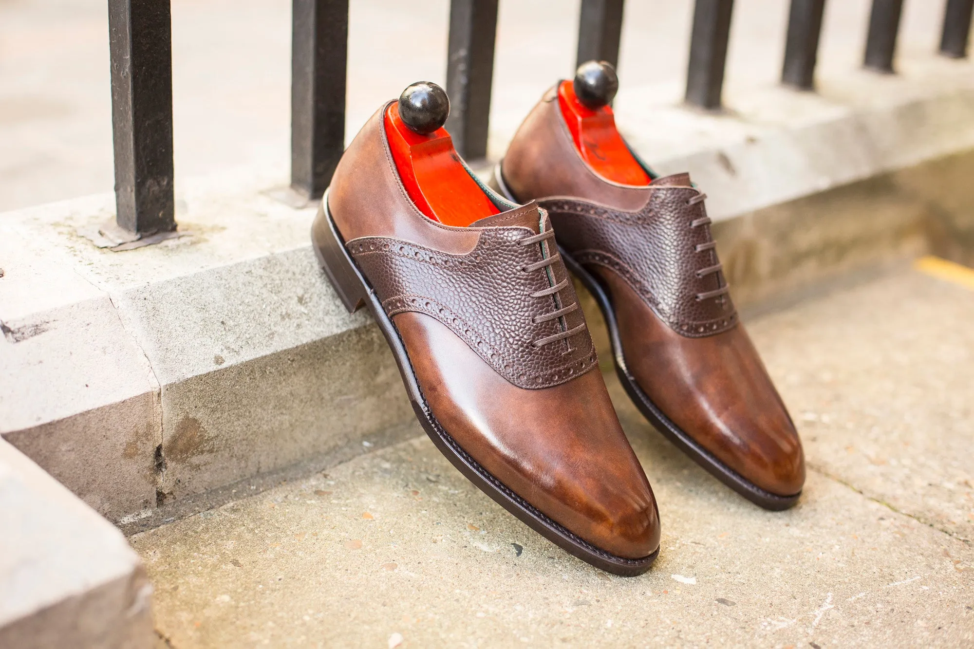 Stefano Redux - MTO - Copper Museum Calf / Dark Brown Scotch Grain - SEA Last - Single Leather Sole