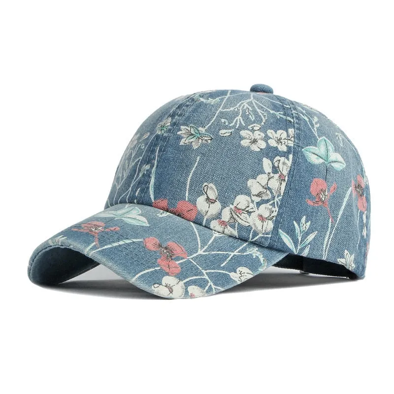 Summer Fashion Unisex Printed Cotton Snapback Outdoor Baseball Cap