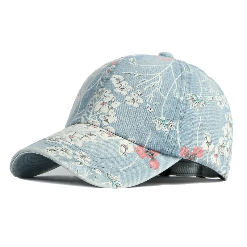 Summer Fashion Unisex Printed Cotton Snapback Outdoor Baseball Cap