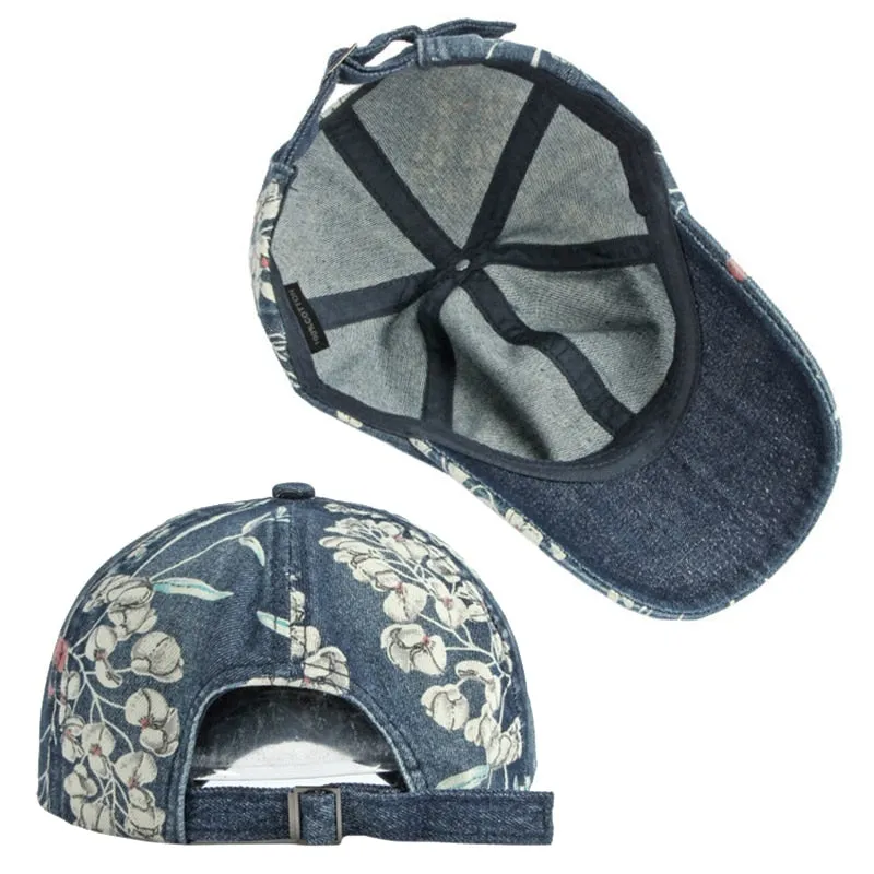 Summer Fashion Unisex Printed Cotton Snapback Outdoor Baseball Cap