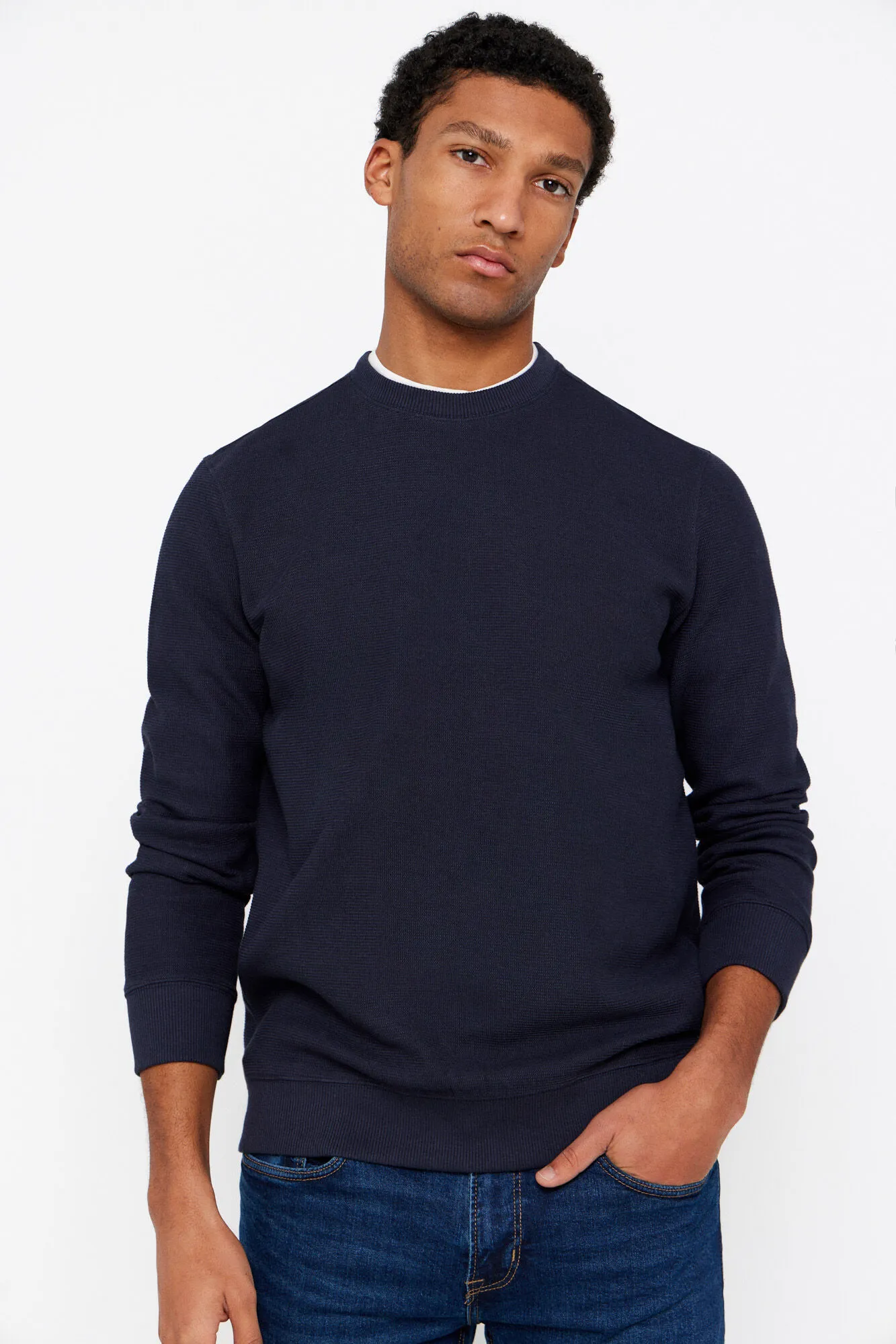 Textured fabric sweatshirt