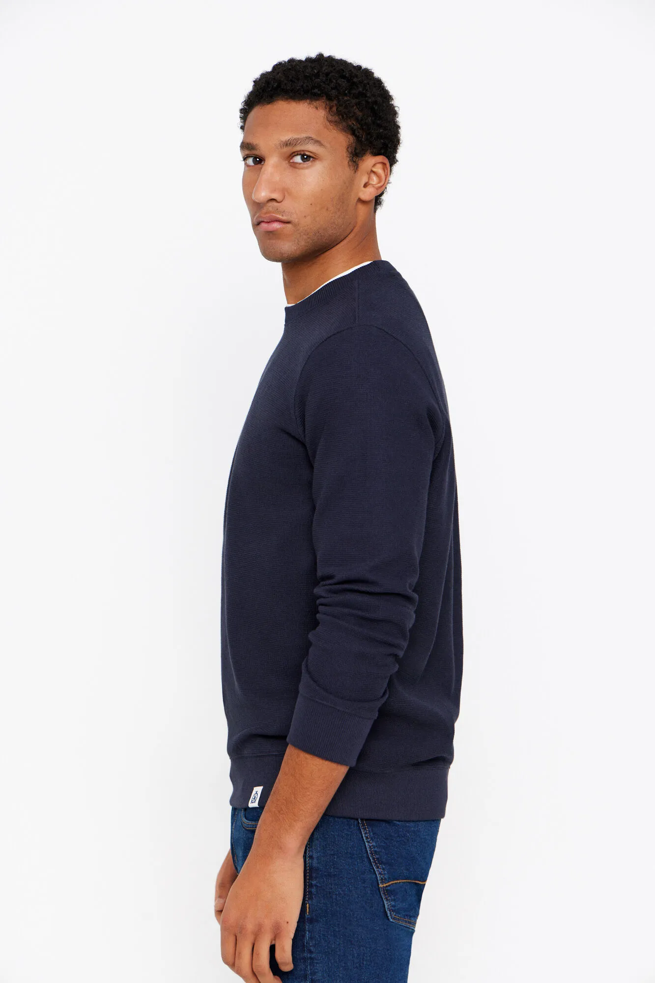 Textured fabric sweatshirt