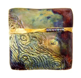 The Raku Starry Night Square Rattle