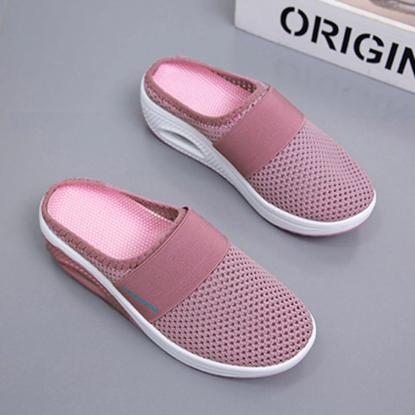 Thickened Sole Soft Women Slippers Breathable Mesh Fabric Platform Sandals For Outdoor Daily Shopping Wear