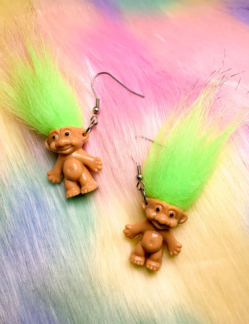 TROLL DOLL EARRINGS - GREEN