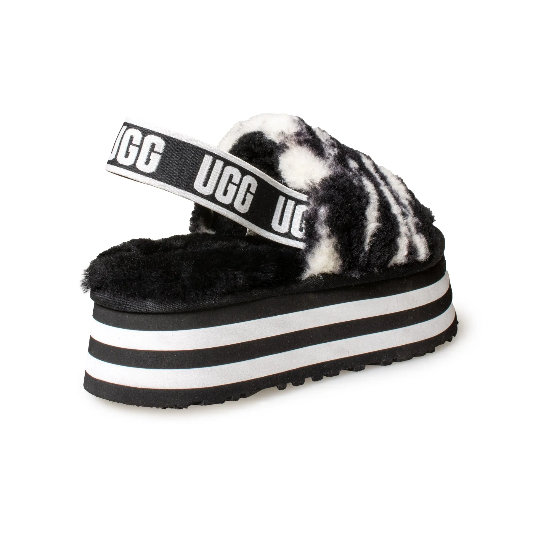 UGG Disco Marble Slide Black Sandals - Women