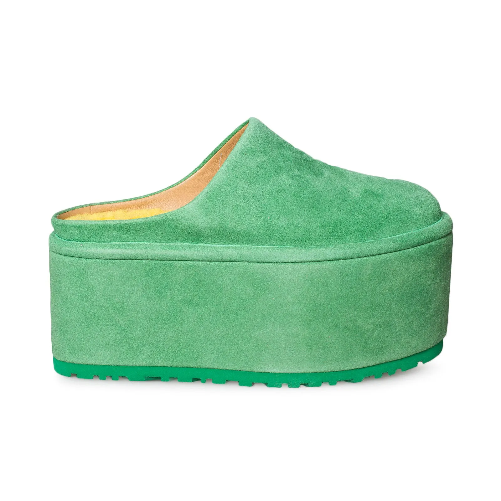 UGG Molly Goddard Grass Green Platform Shoes Women's