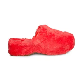 UGG Red Current Fuzz Sugar Clog Shoes - Women's