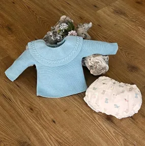 Unisex set in knit and fabric. Mint Collection