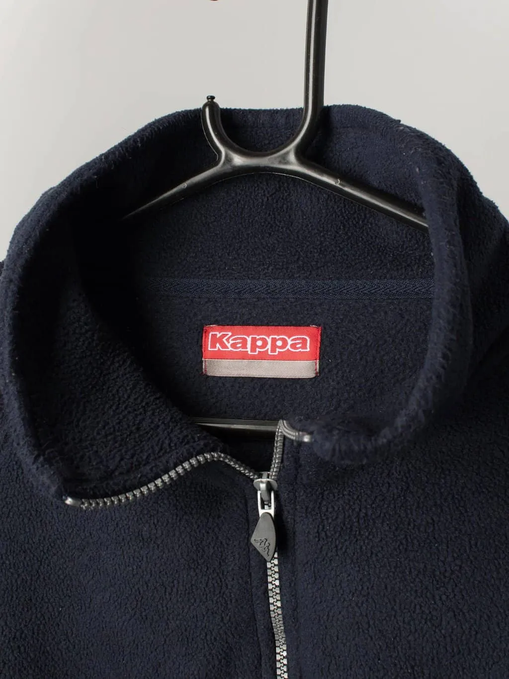 Vintage Kappa fleece in navy with red logo and 1/4 Zip – XL / 2XL