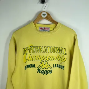 Vintage kappa sweatshirt yellow medium