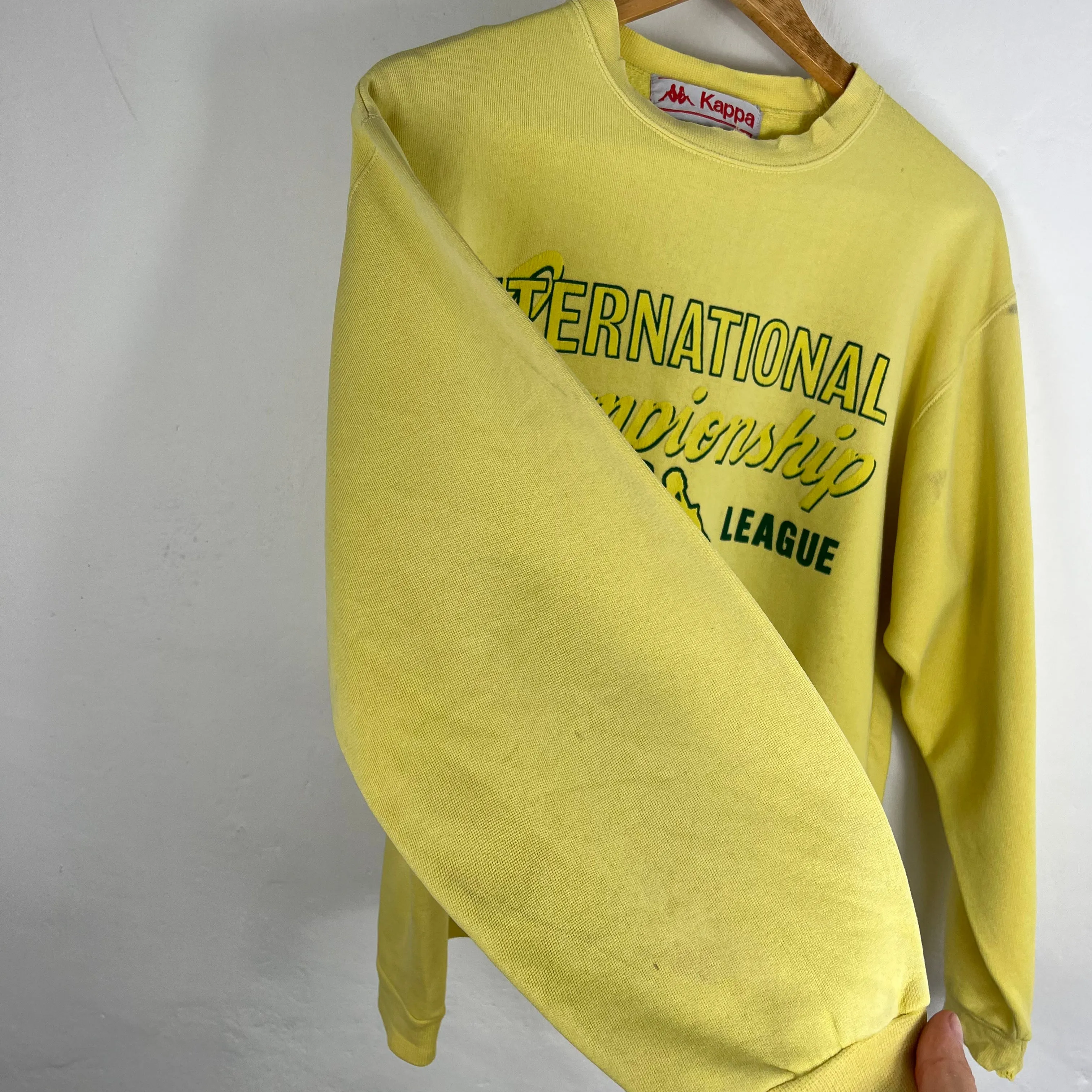 Vintage kappa sweatshirt yellow medium