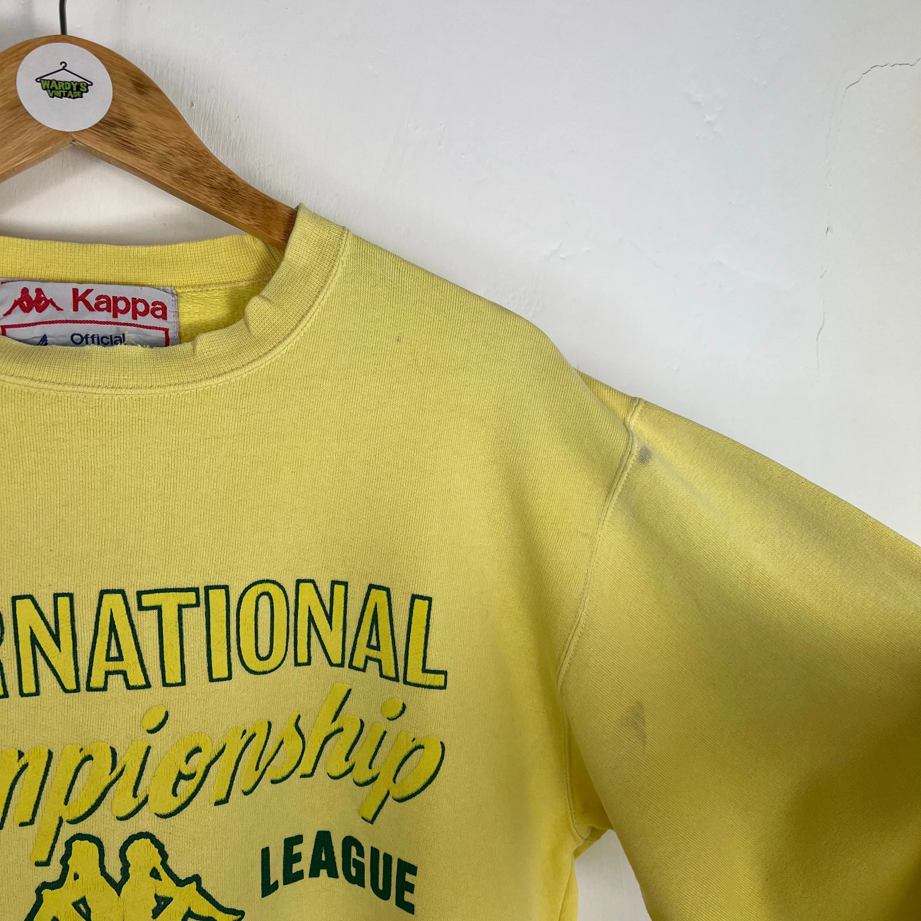 Vintage kappa sweatshirt yellow medium