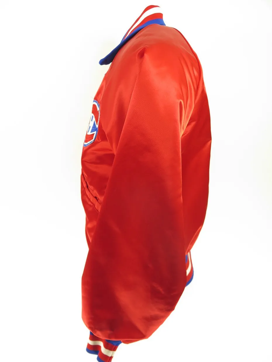 Vtg 80s Starter Montreal Canadiens Hockey Satin Jacket Mens M Quilted