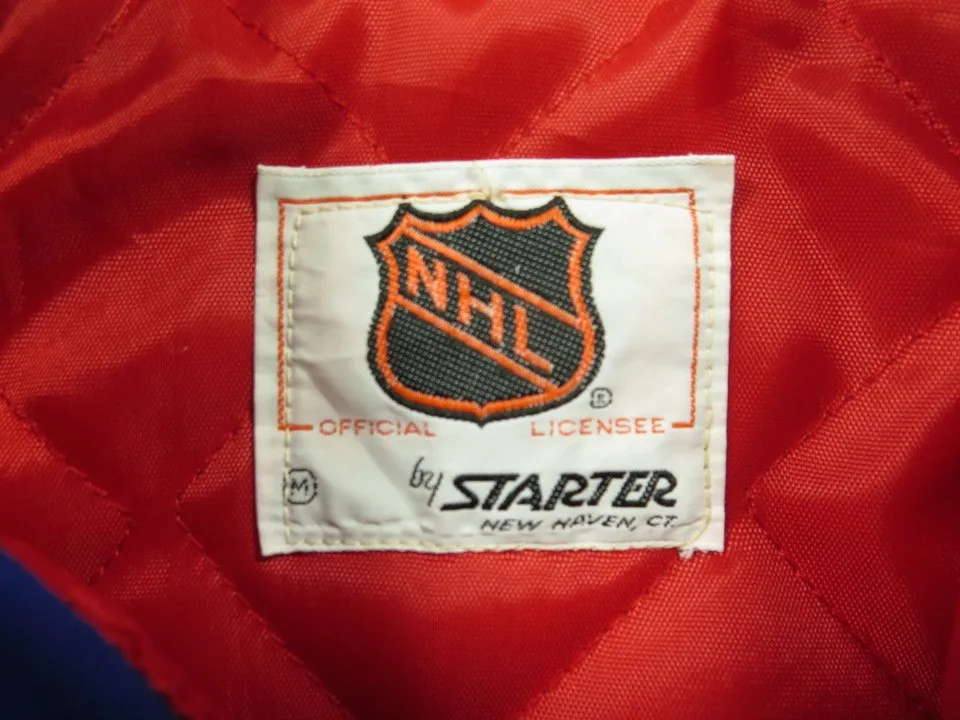 Vtg 80s Starter Montreal Canadiens Hockey Satin Jacket Mens M Quilted