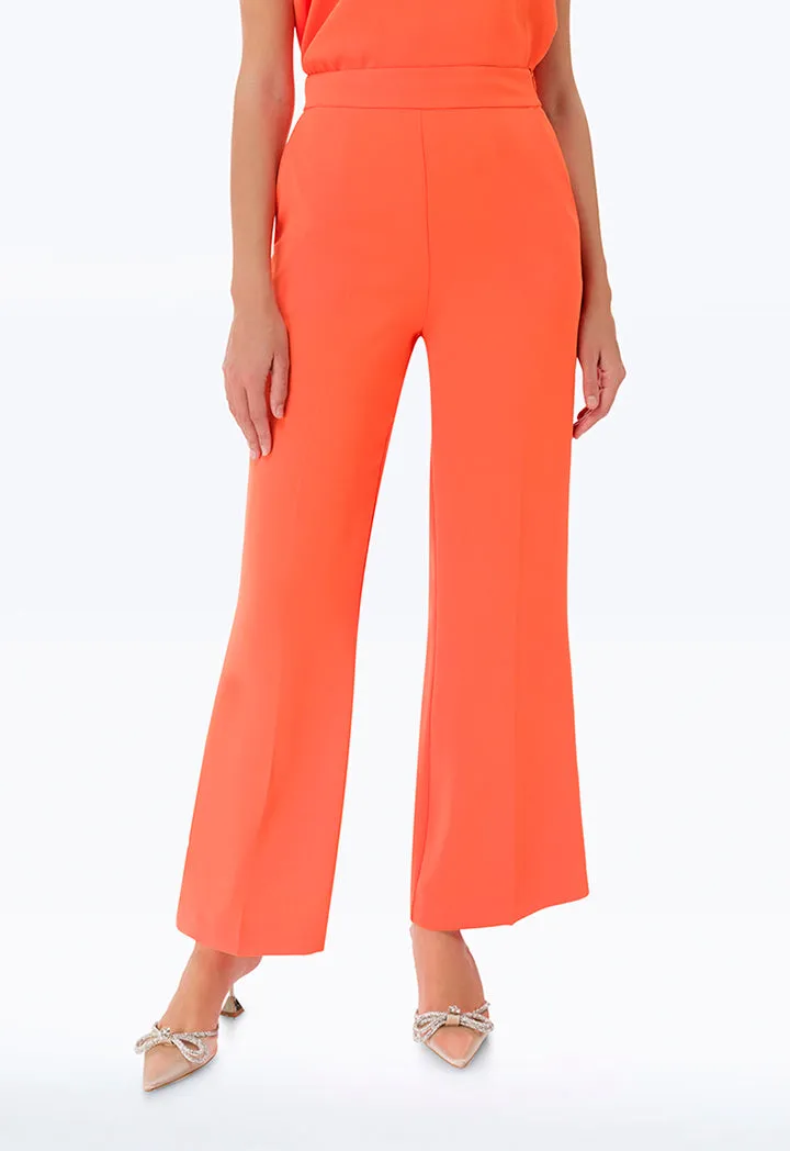 Wide Leg Solid Soft Trouser