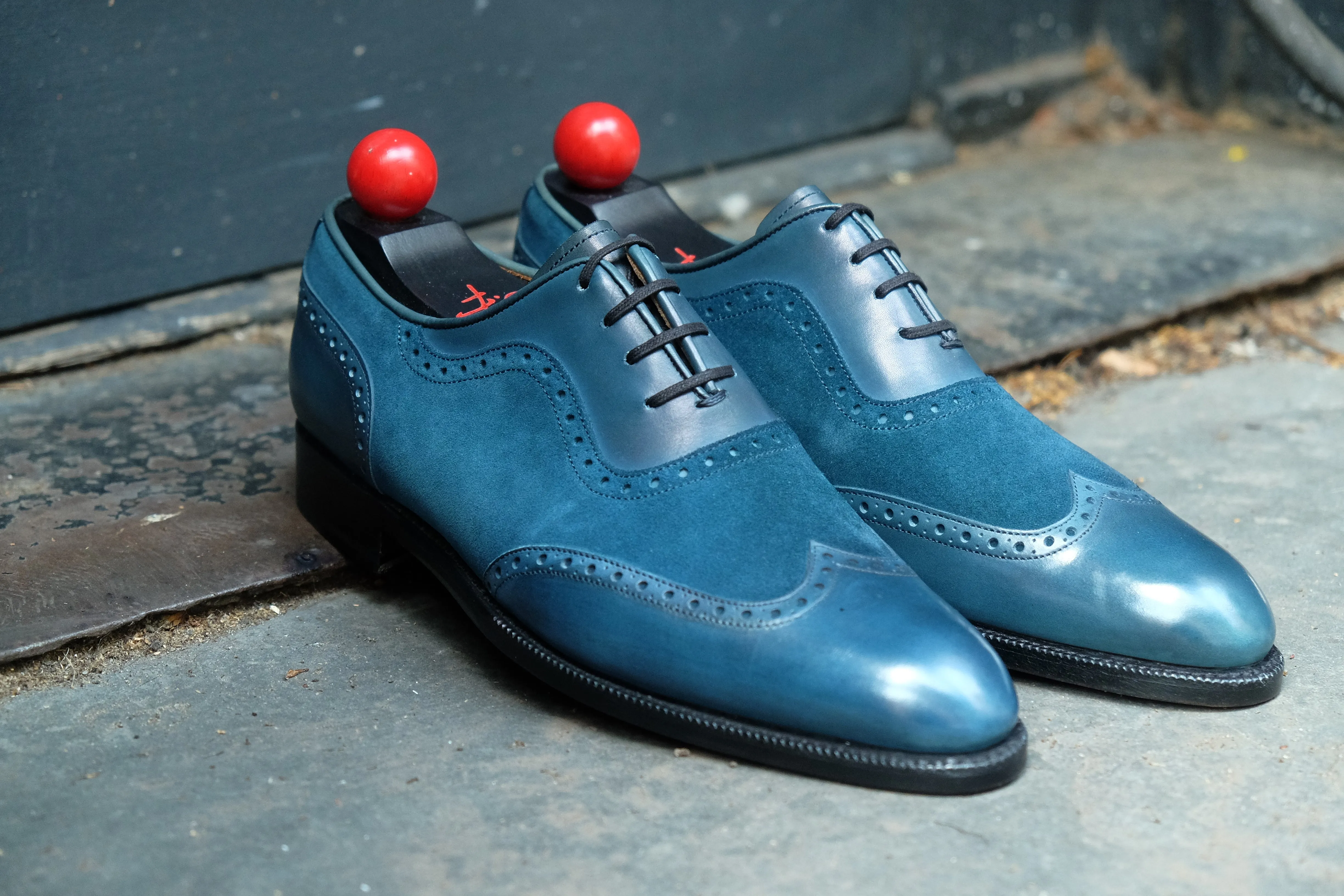 Yakima - MTO - Teal Calf / Teal Suede - SEA Last - Single Leather Sole